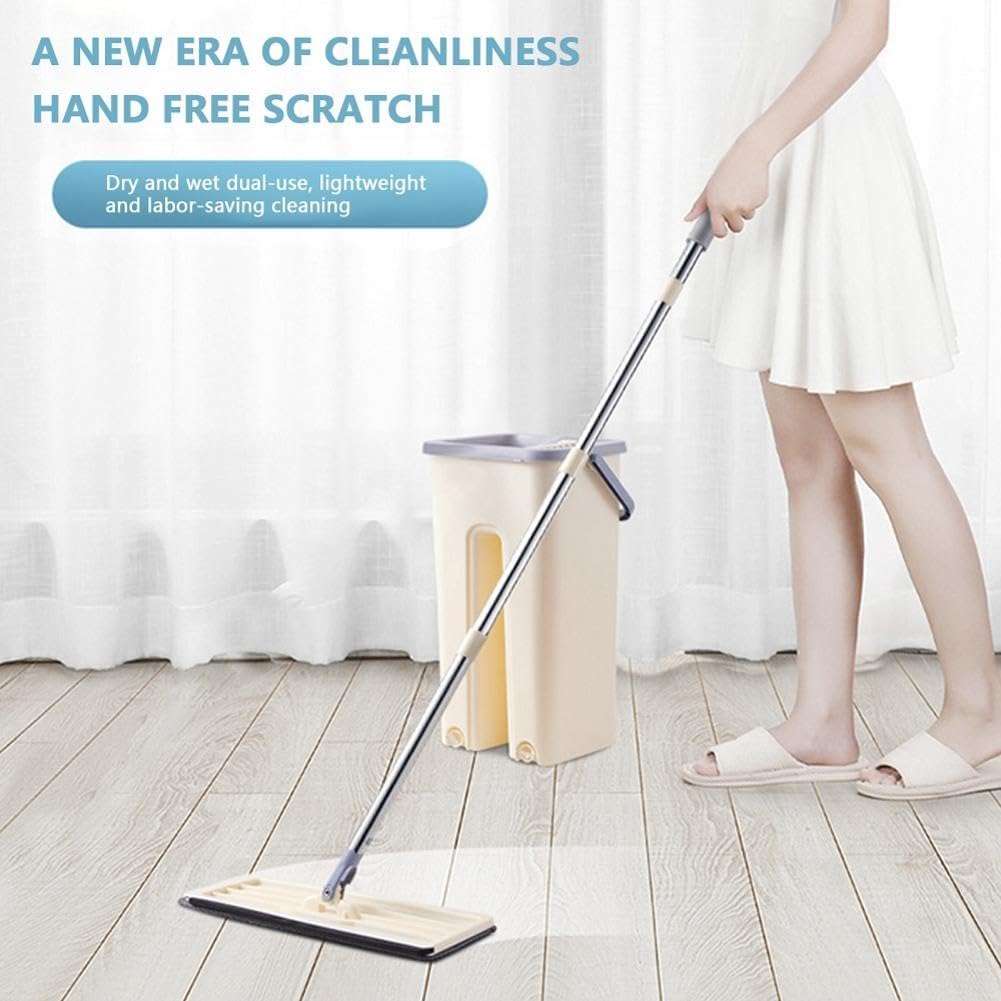 Senza 2 IN 1 Microfiber Scratch Mop Bucket Set with 2 Cloths