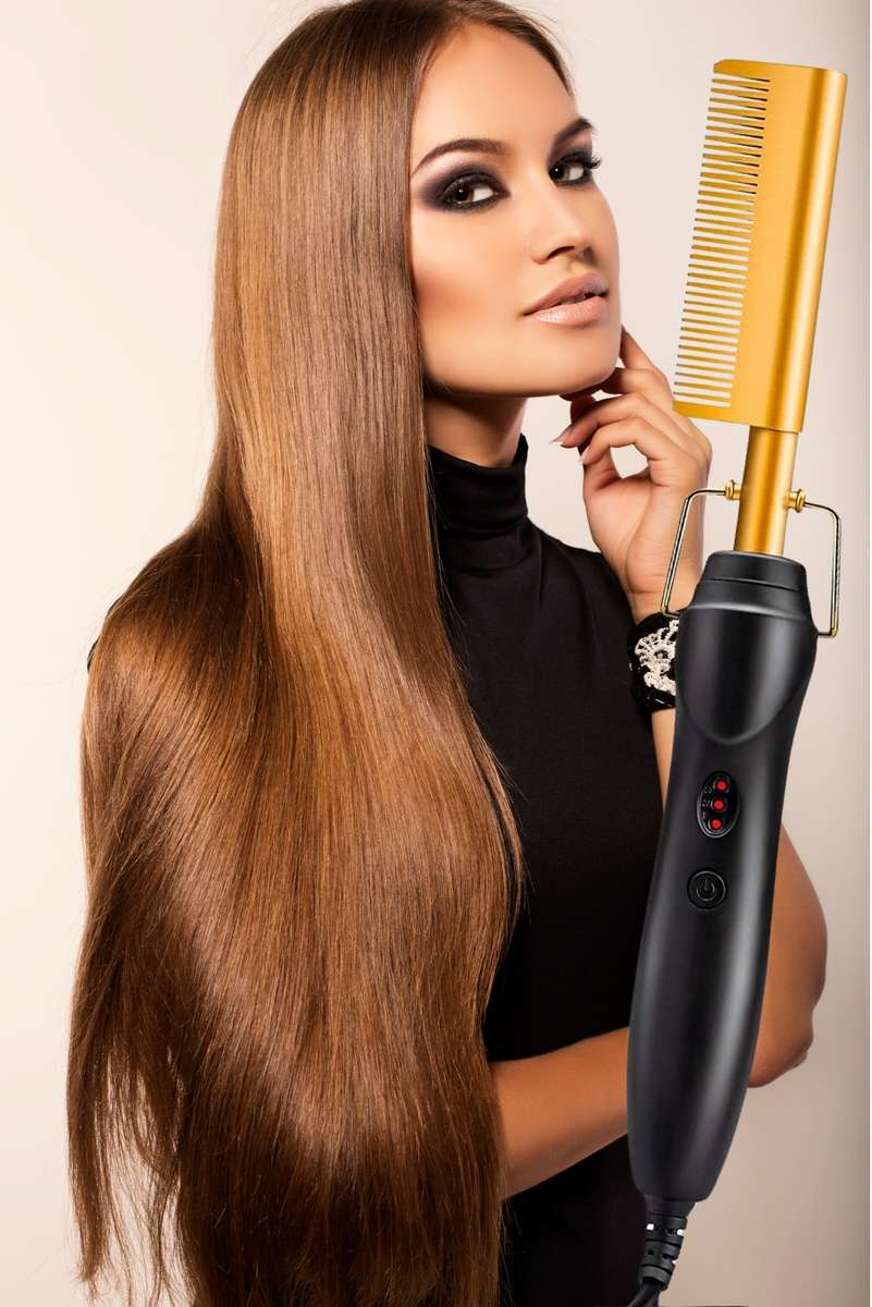 Senza Hot Comb - Electric Straightening Hot Comb for Hair and Wigs