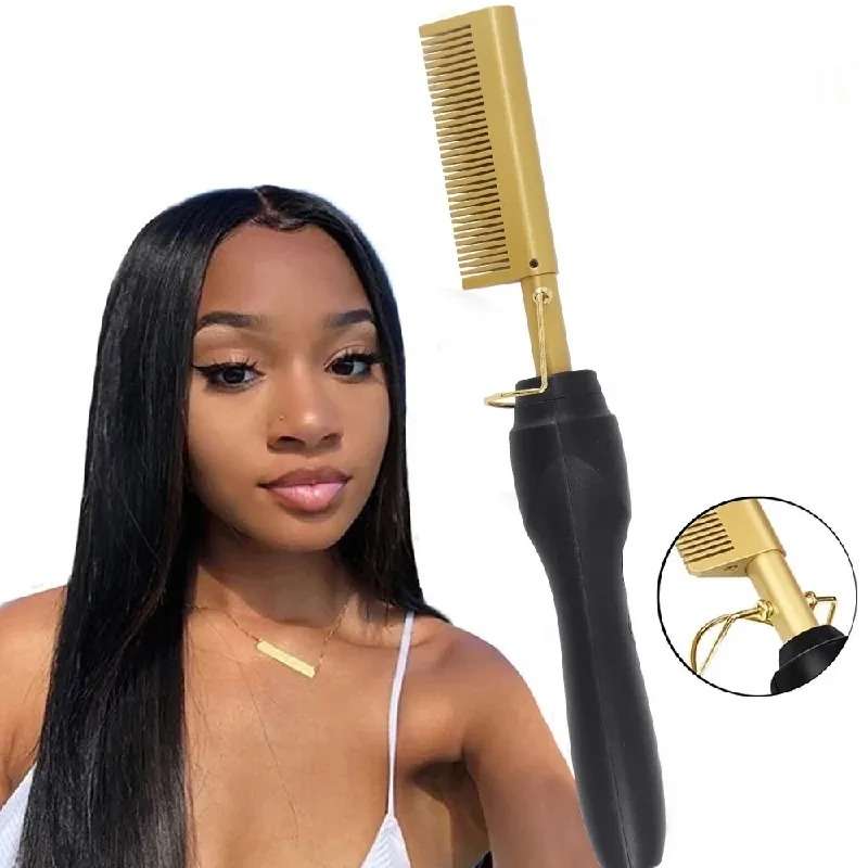 Senza Hot Comb - Electric Straightening Hot Comb for Hair and Wigs