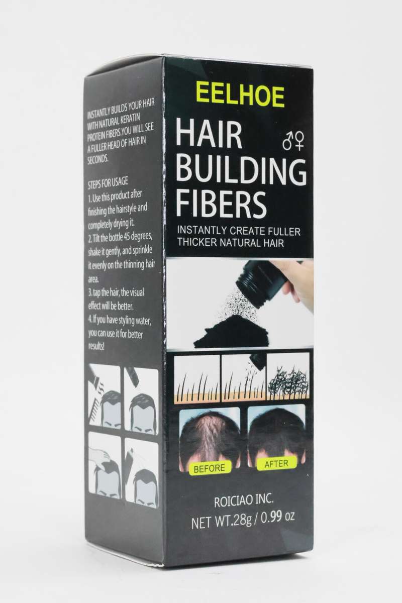 Thick Fiber Hair Building Fibers For Thinning and Fine Black Hair