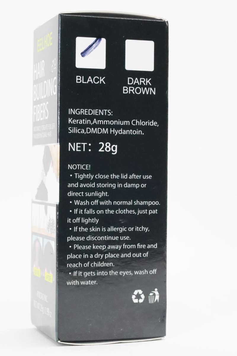 Thick Fiber Hair Building Fibers For Thinning and Fine Black Hair
