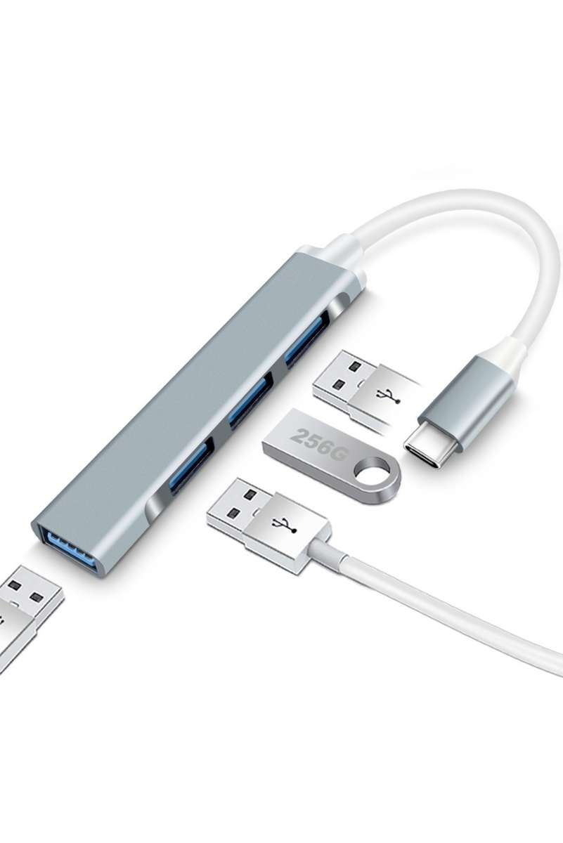 Type C To USB 4 Port Hub