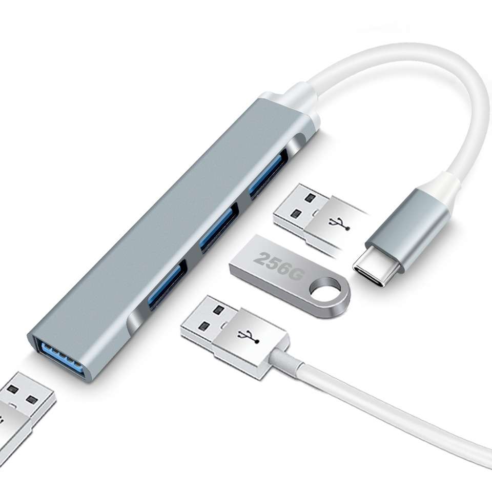 Type C To USB 4 Port Hub