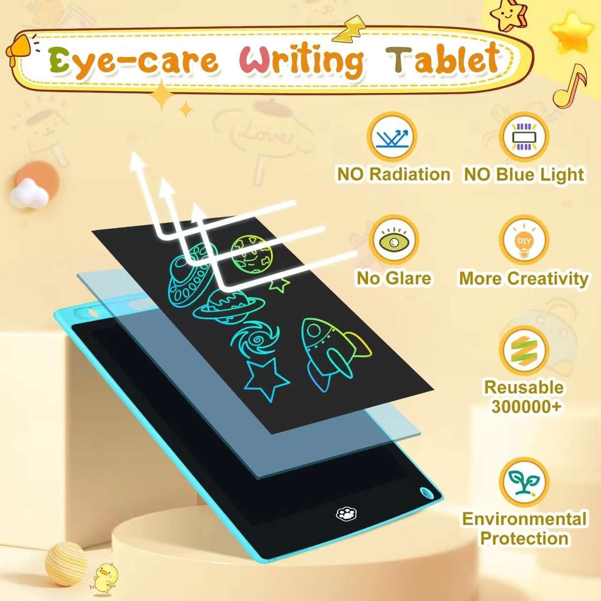 LCD Writing Tablet, Electronic Drawing Writing Board For Kids