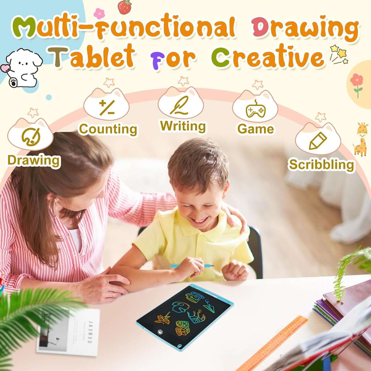 LCD Writing Tablet, Electronic Drawing Writing Board For Kids