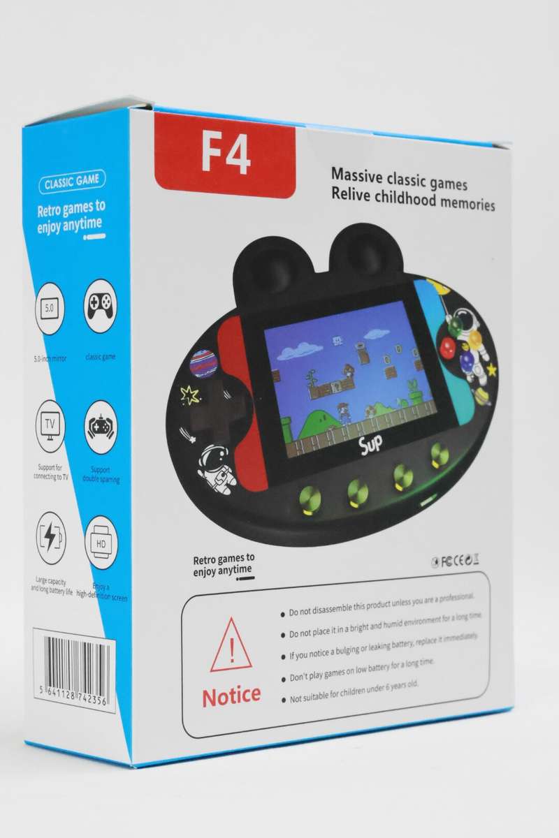 F4 Kids Hand Held Gaming Console With Classic Games