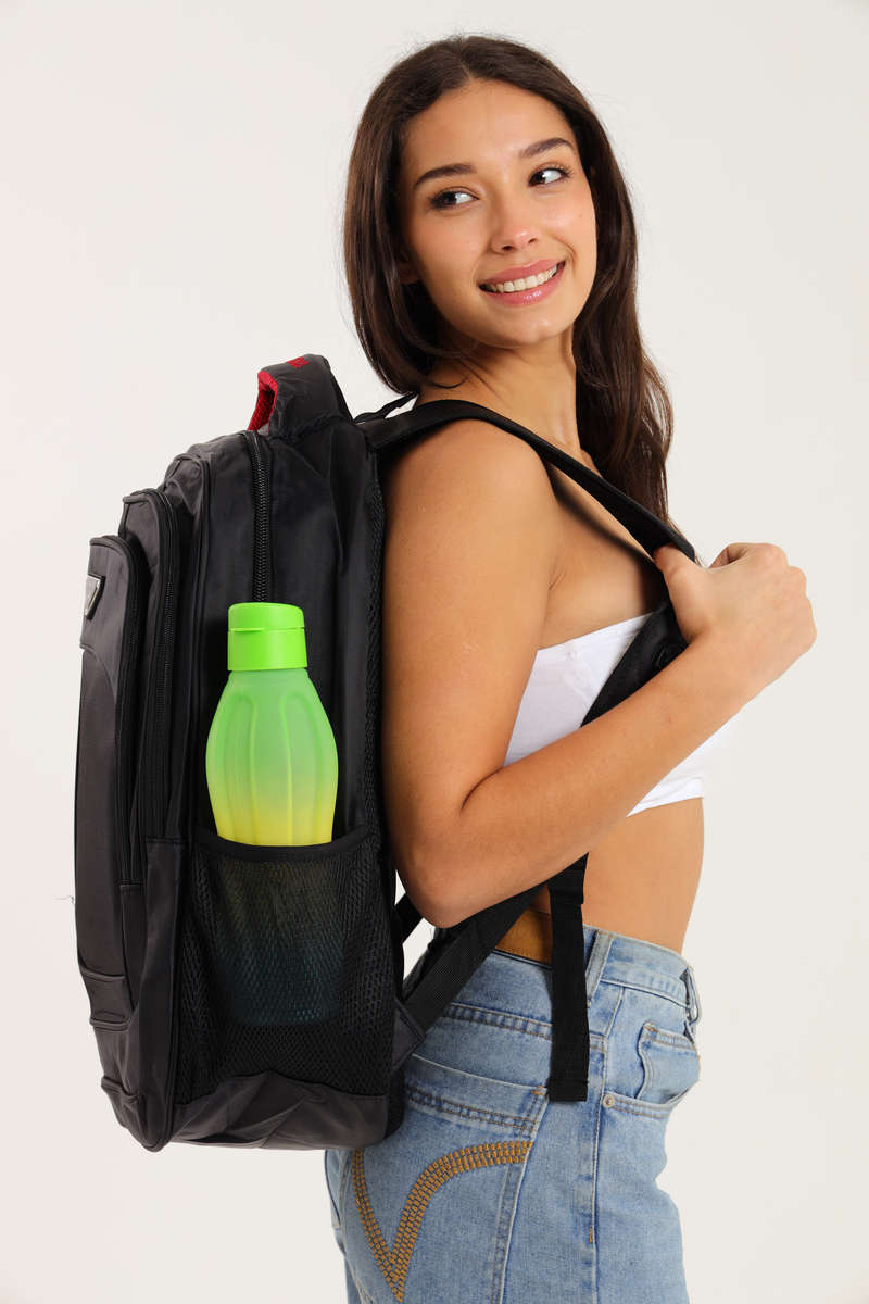 PRASDOS Maxi Backpack Black School Bag - Travel Bag 60cm X 40cm With Multiple Compartments &amp; ...