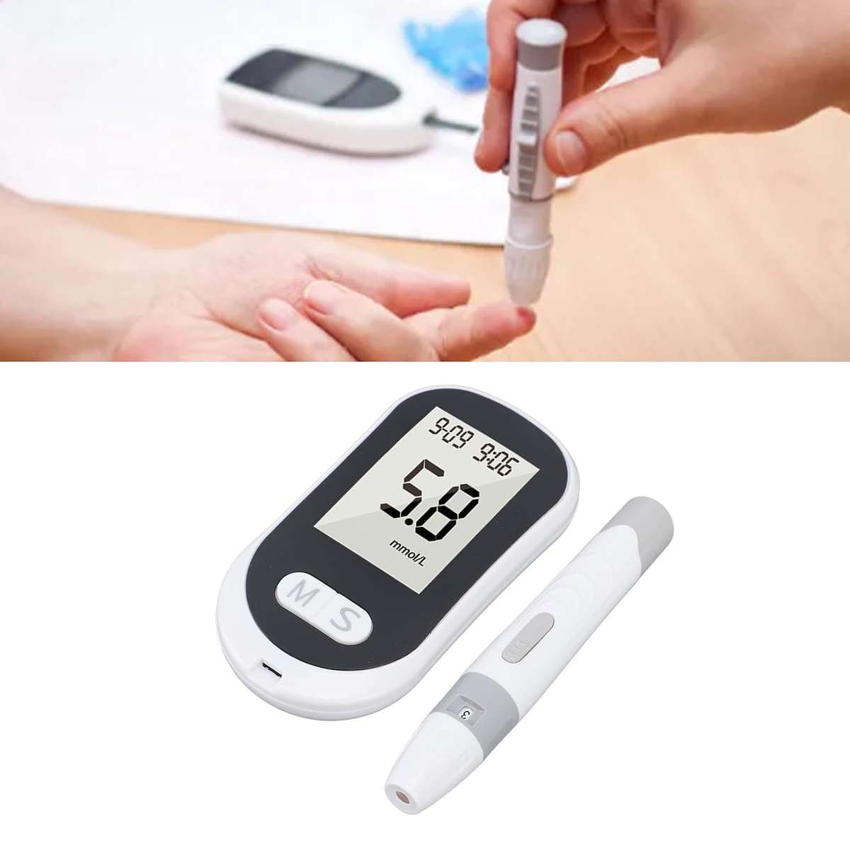 Portable Smart Blood Sugar Glucose Monitor Kit