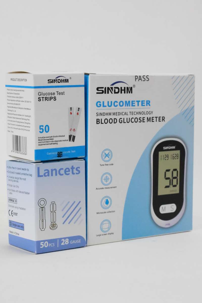 Portable Smart Blood Sugar Glucose Monitor Kit