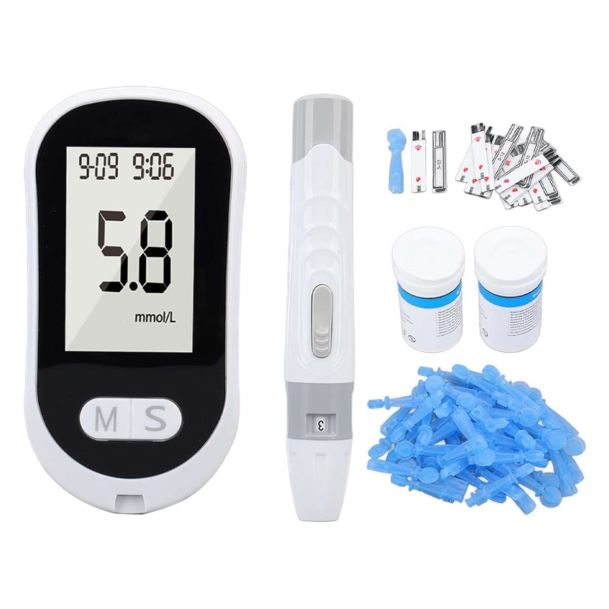 Portable Smart Blood Sugar Glucose Monitor Kit