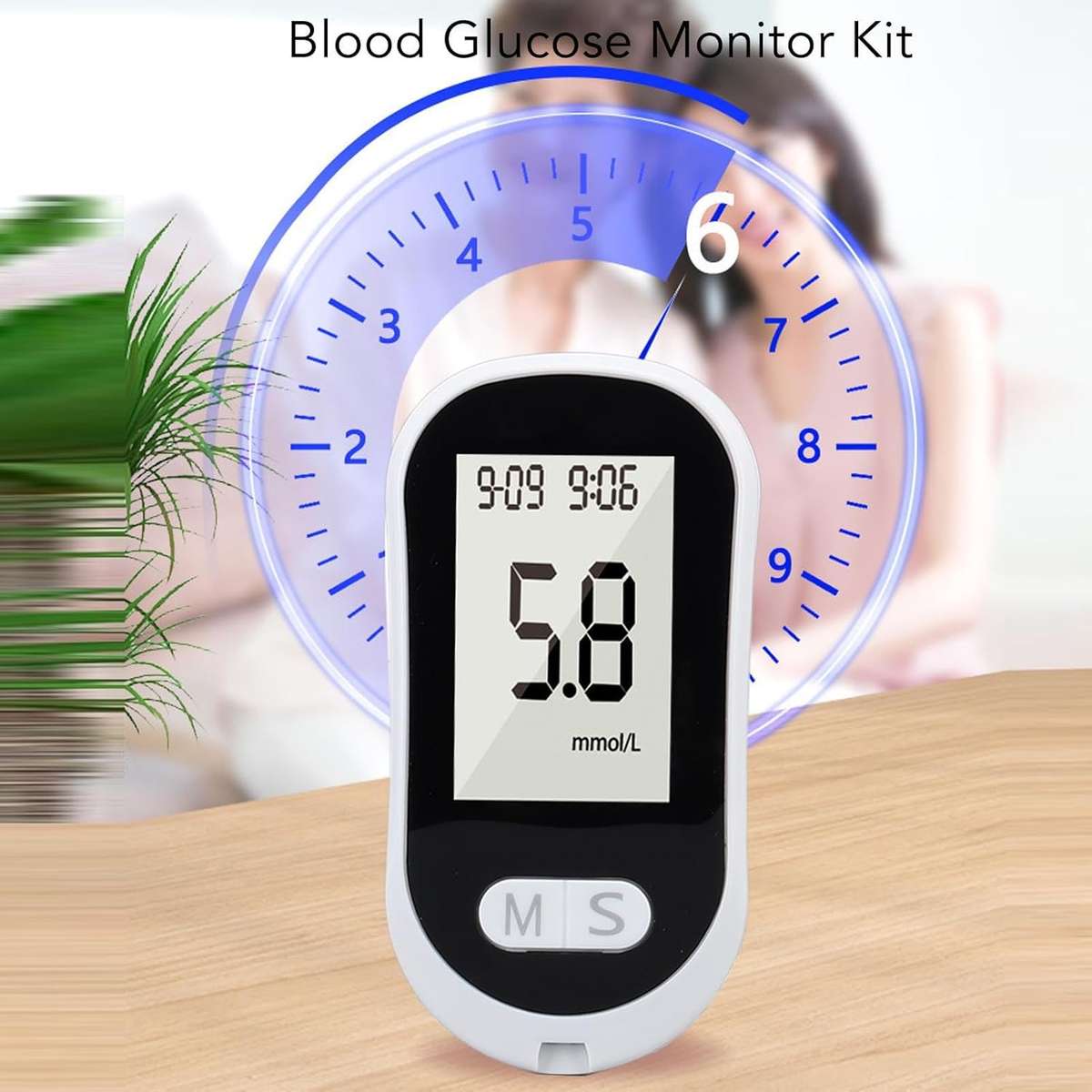 Portable Smart Blood Sugar Glucose Monitor Kit