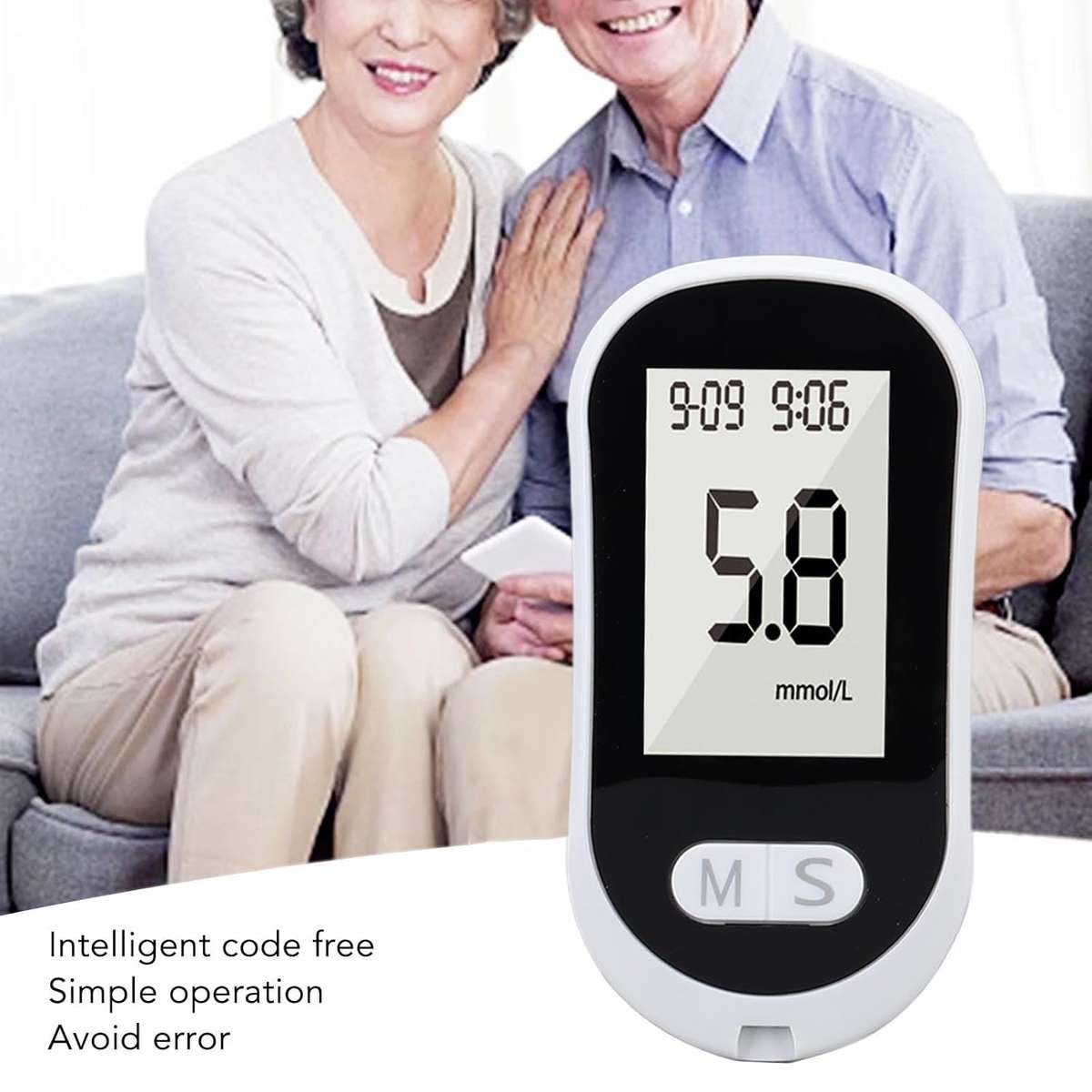 Portable Smart Blood Sugar Glucose Monitor Kit
