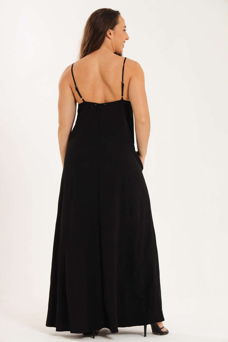 Valeria Strappy Maxi Dress With Pockets