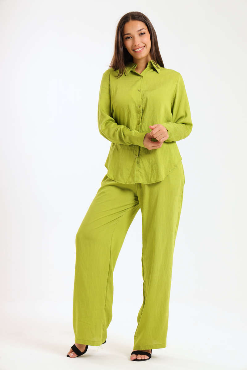 Essential Linen-Blend Relaxed Pant &amp; Shirt Set