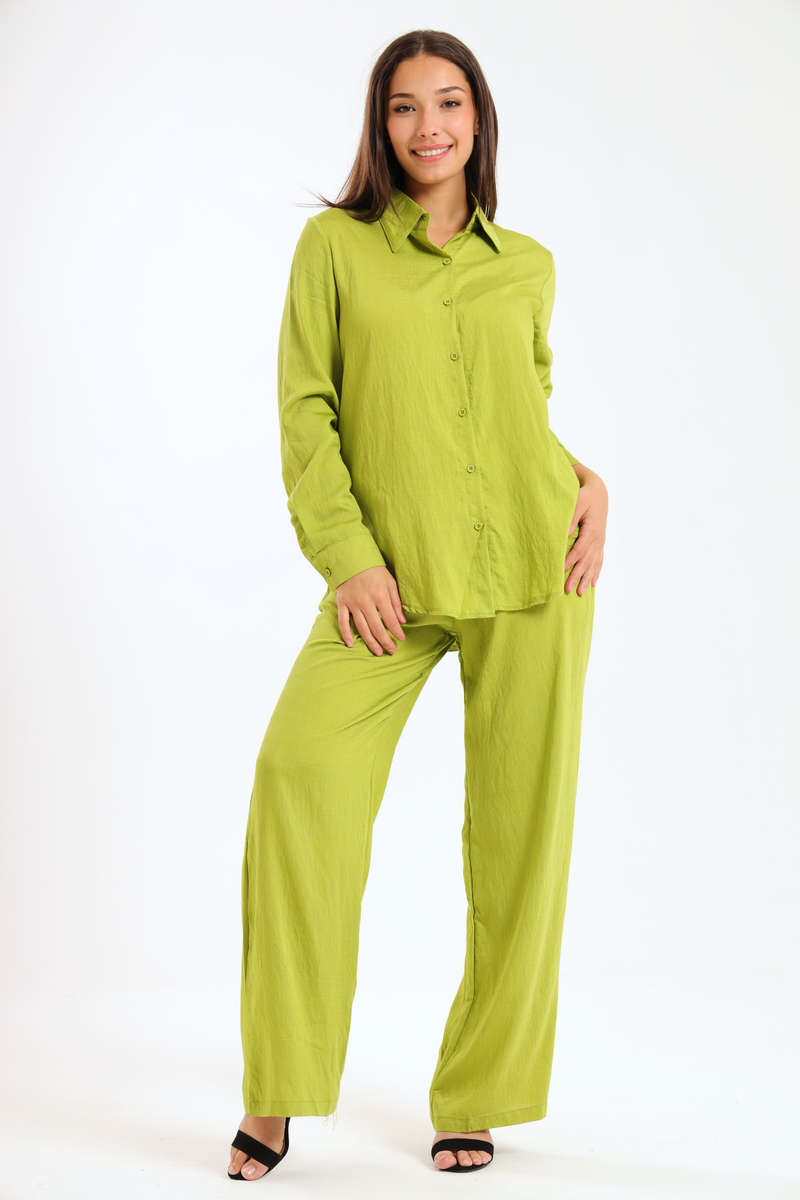 Essential Linen-Blend Relaxed Pant &amp; Shirt Set