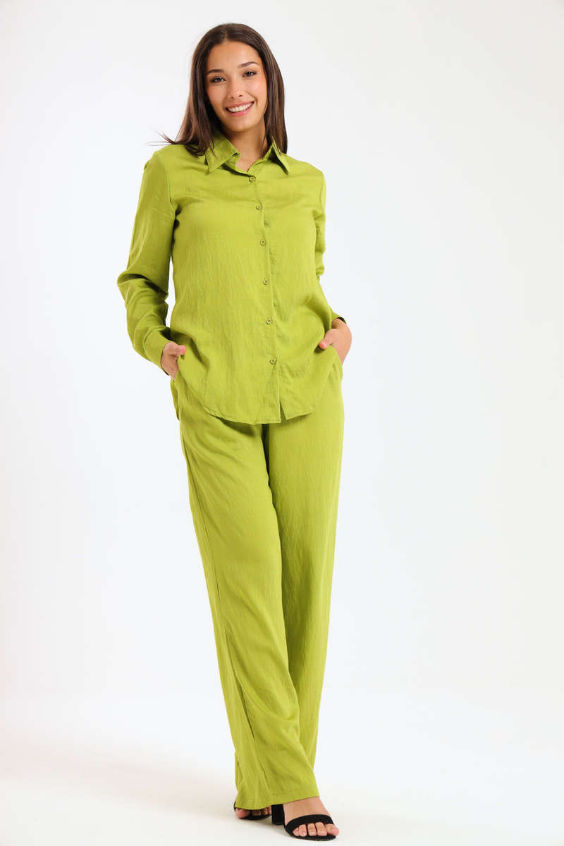 Essential Linen-Blend Relaxed Pant &amp; Shirt Set