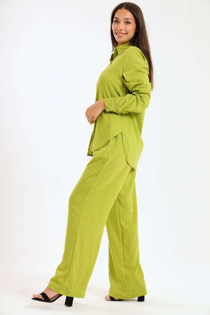 Essential Linen-Blend Relaxed Pant &amp; Shirt Set
