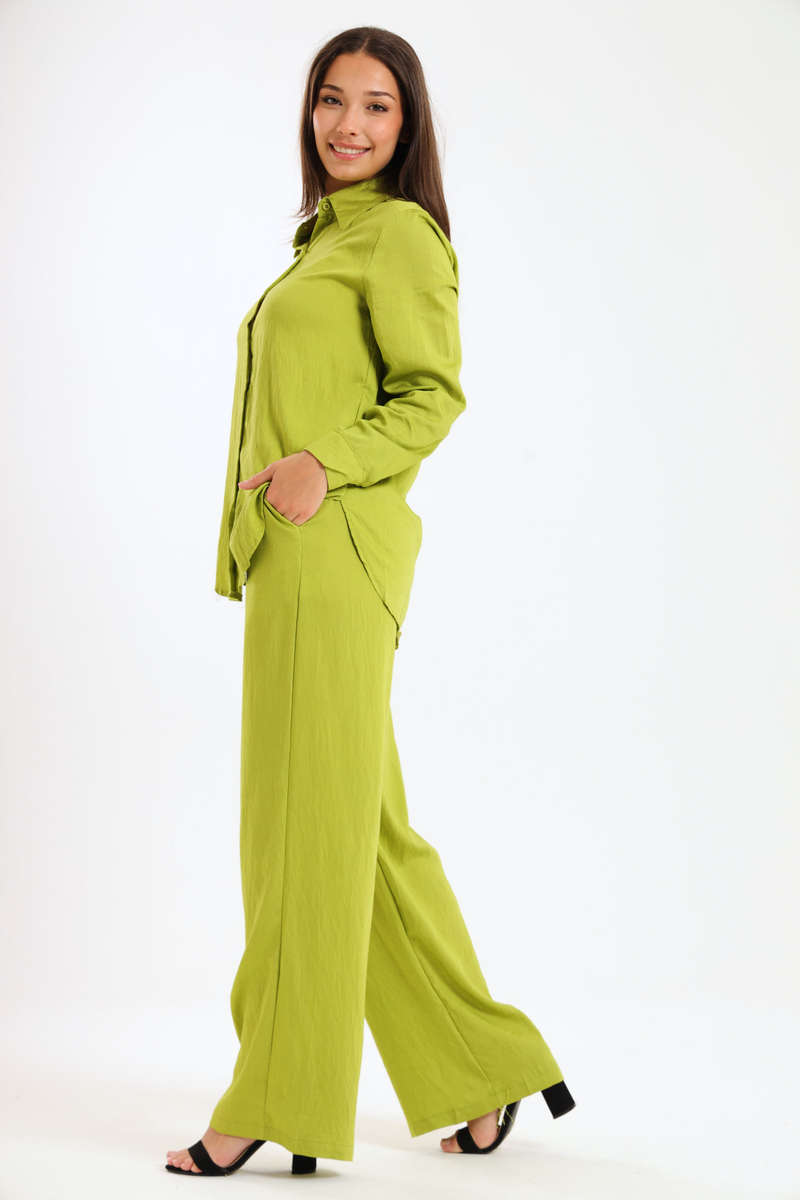 Essential Linen-Blend Relaxed Pant &amp; Shirt Set