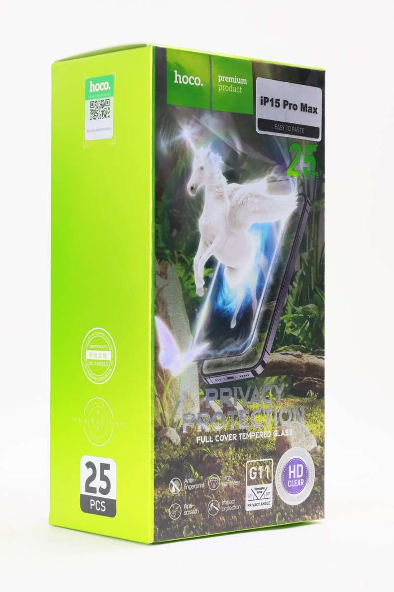 HOCO G11 iPhone 15 Full Cover Privacy Tempered Glass Screen Protector PROMO-2-FOR-1