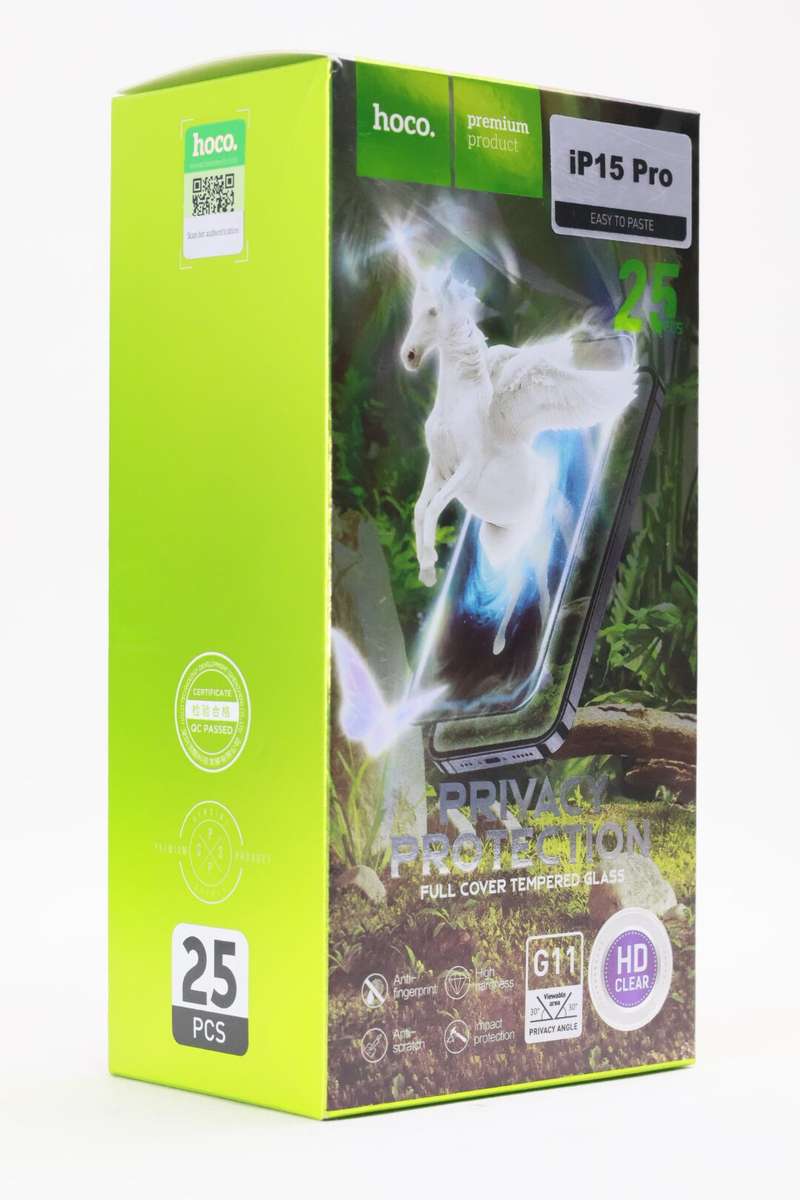 HOCO G11 iPhone 15 Full Cover Privacy Tempered Glass Screen Protector PROMO-2-FOR-1
