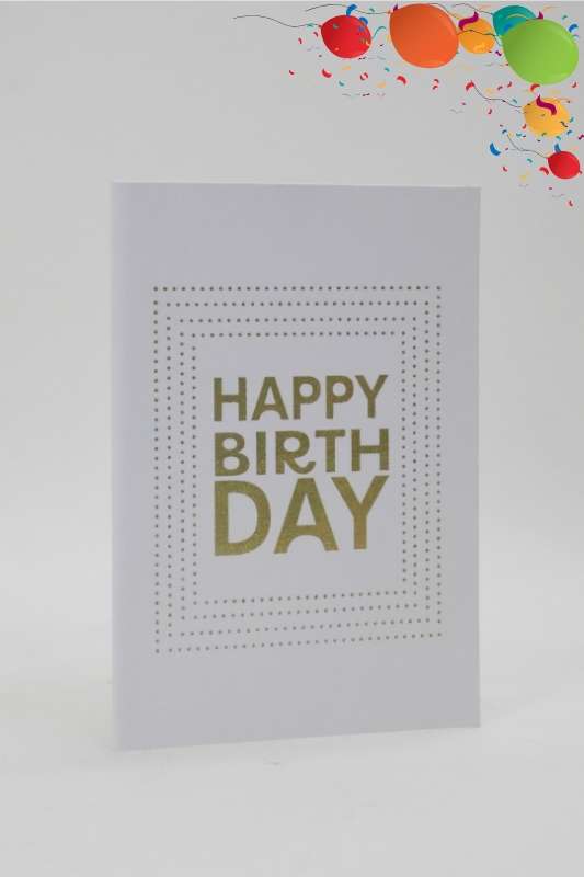 Happy Birthday Gift Card 12cm x 8cm