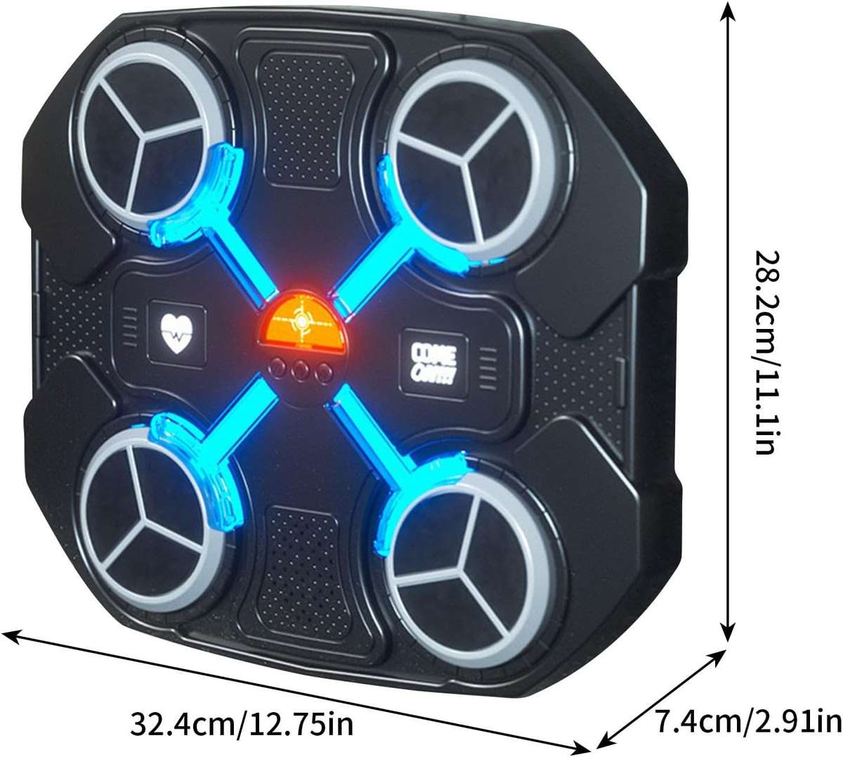 Smart Music Boxing 4 Target Workout Punching Wall Mounted Music Boxing Machine With LED Lights