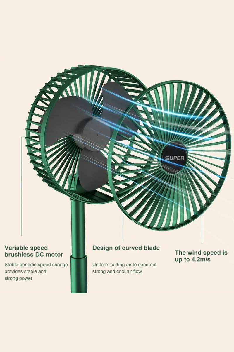 Folding Desktop Rechargeable Telescopic Air Cooler Fan