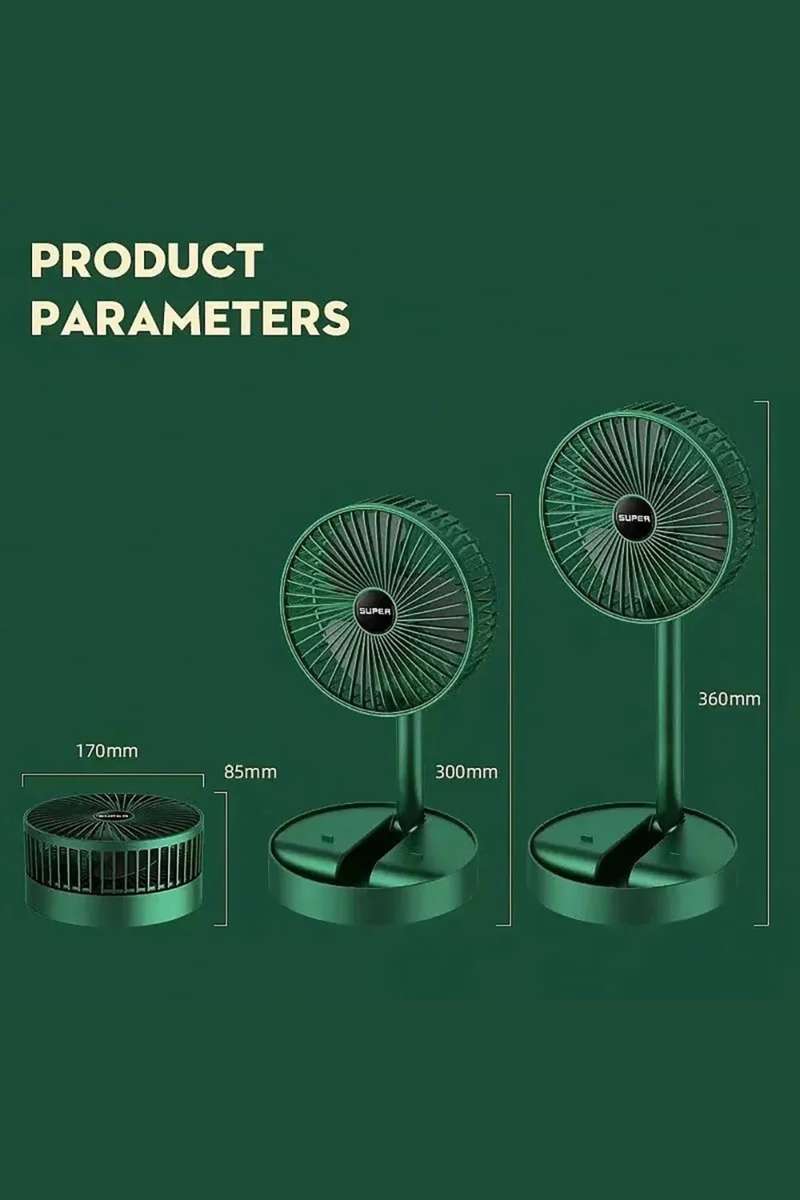 Folding Desktop Rechargeable Telescopic Air Cooler Fan