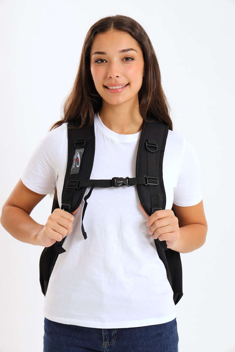 Powerland Laptop Backpack or School Bag with Multiple Compartments Black XL