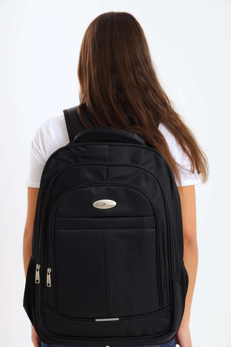 Powerland Laptop Backpack or School Bag with Multiple Compartments Black XL