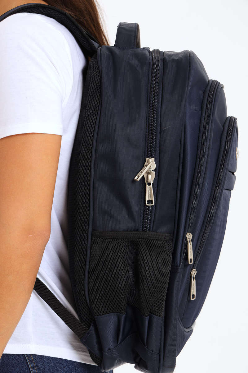 Powerland Laptop Backpack or School Bag with Multiple Compartments Navy XL