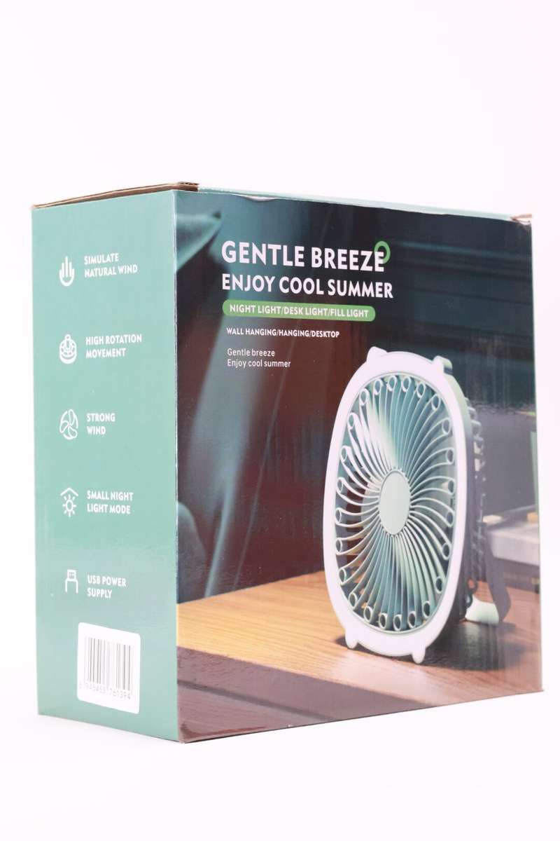 Rechargeable Desktop Nightlight Fan