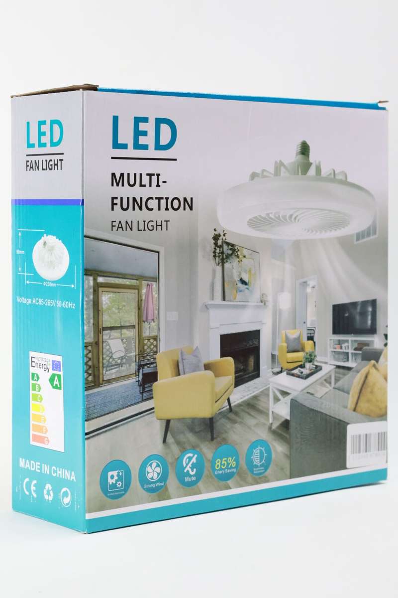 Smart Ceiling Fan With LED Light &amp; Remote Control Pin Type 258mm