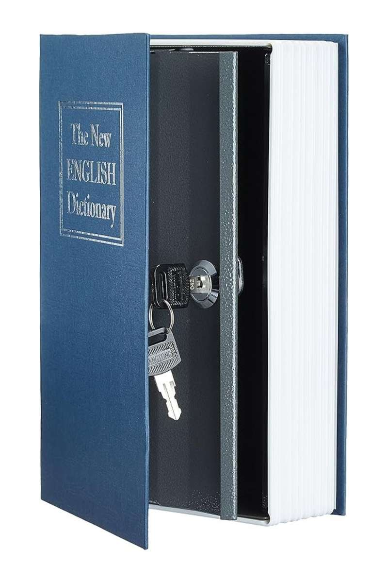 Portable Metal Dictionary Safe Box