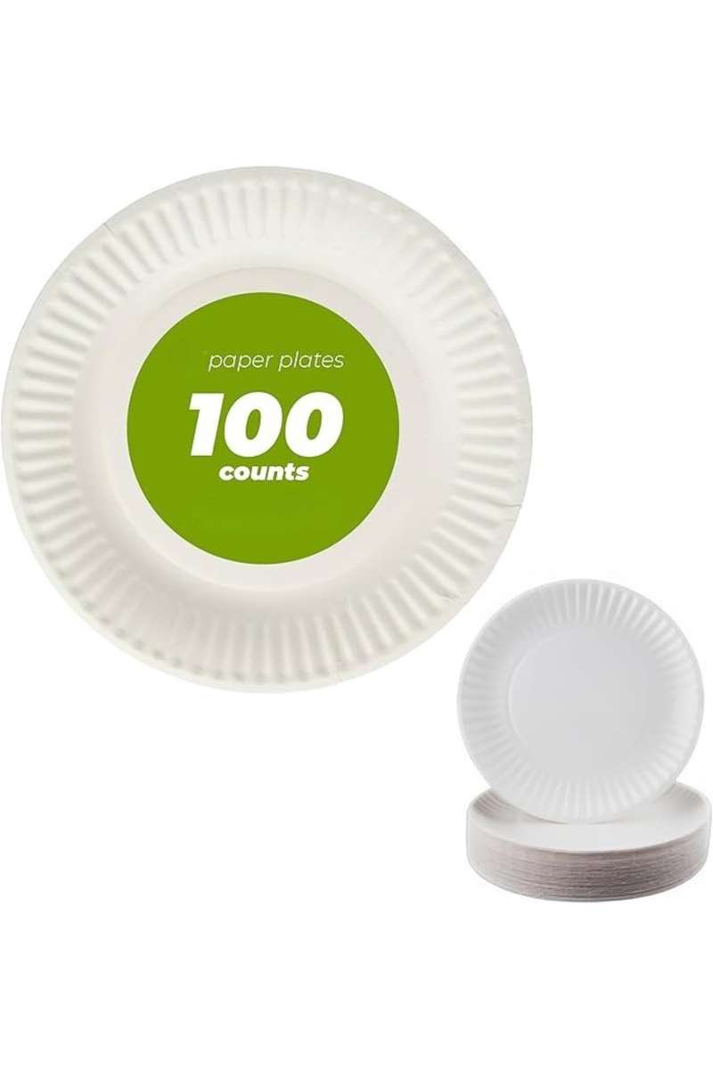 Senza® 100 Pcs Premium Disposable Paper Plates