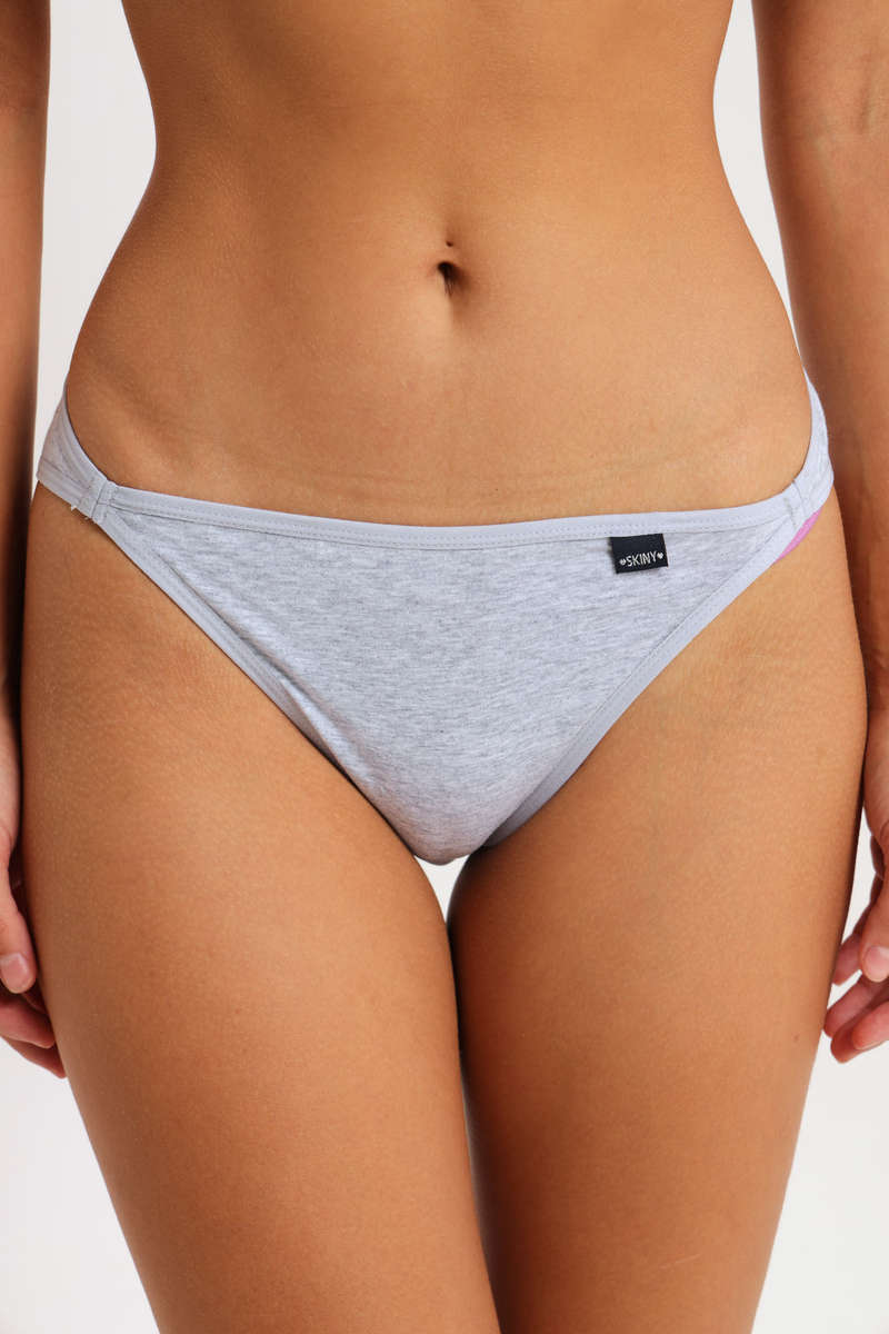 Branded 5 Pack Cotton Stretch Bikini Panties Assorted Box Pack