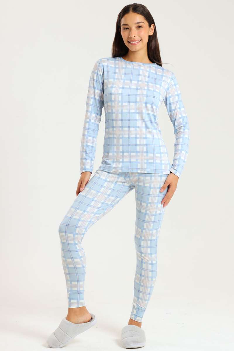 Ladies Printed Comfy Long Sleeve Pyjama Set