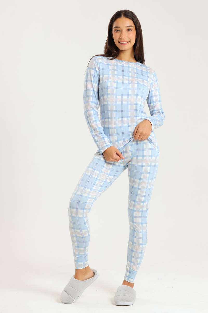 Ladies Printed Comfy Long Sleeve Pyjama Set