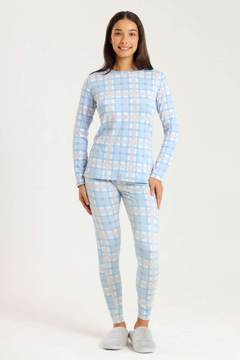 Ladies Printed Comfy Long Sleeve Pyjama Set