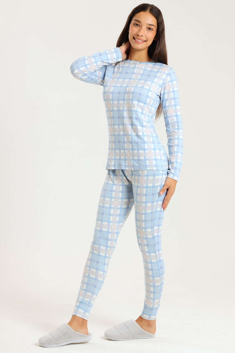 Ladies Printed Comfy Long Sleeve Pyjama Set