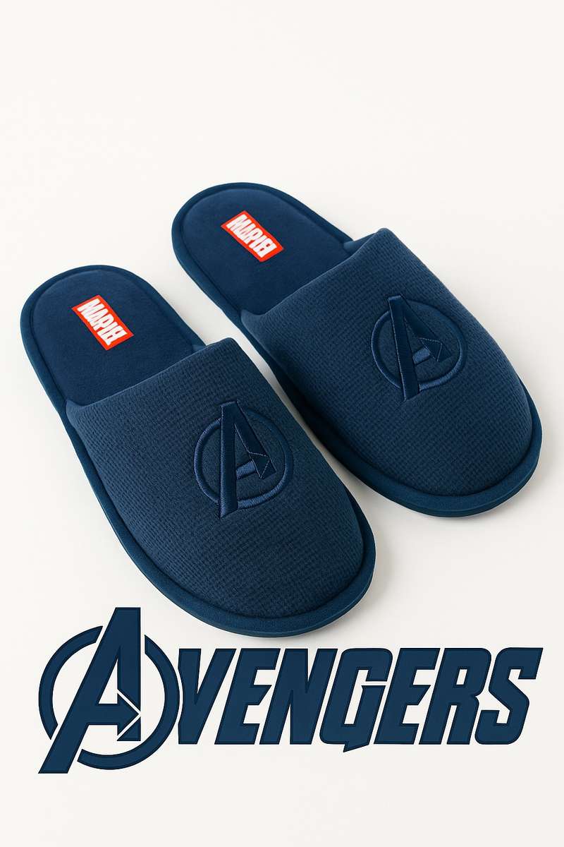 Mens Ribbed Branded Winter Bebroom Slippers