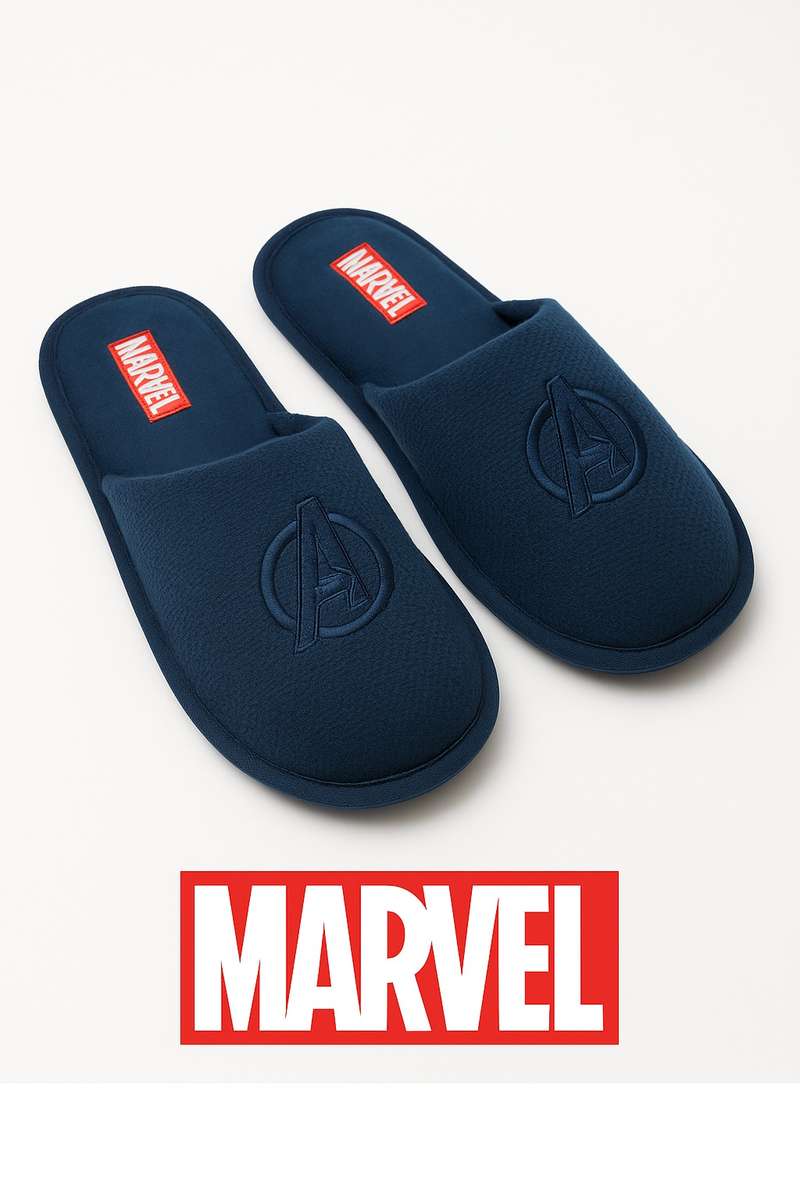 Mens Ribbed Branded Winter Bebroom Slippers