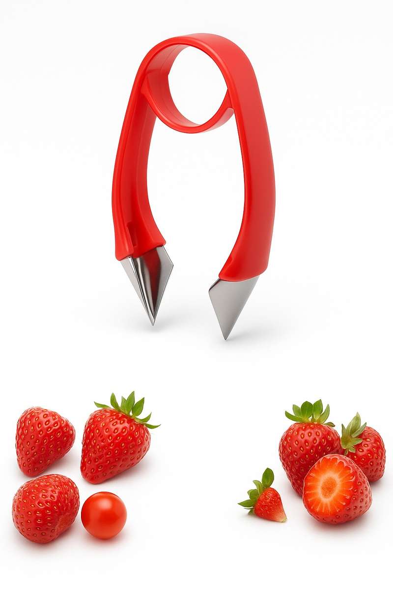 Senza® Multi Function Stainless Steel Fruit &amp; Veg Huller Tool