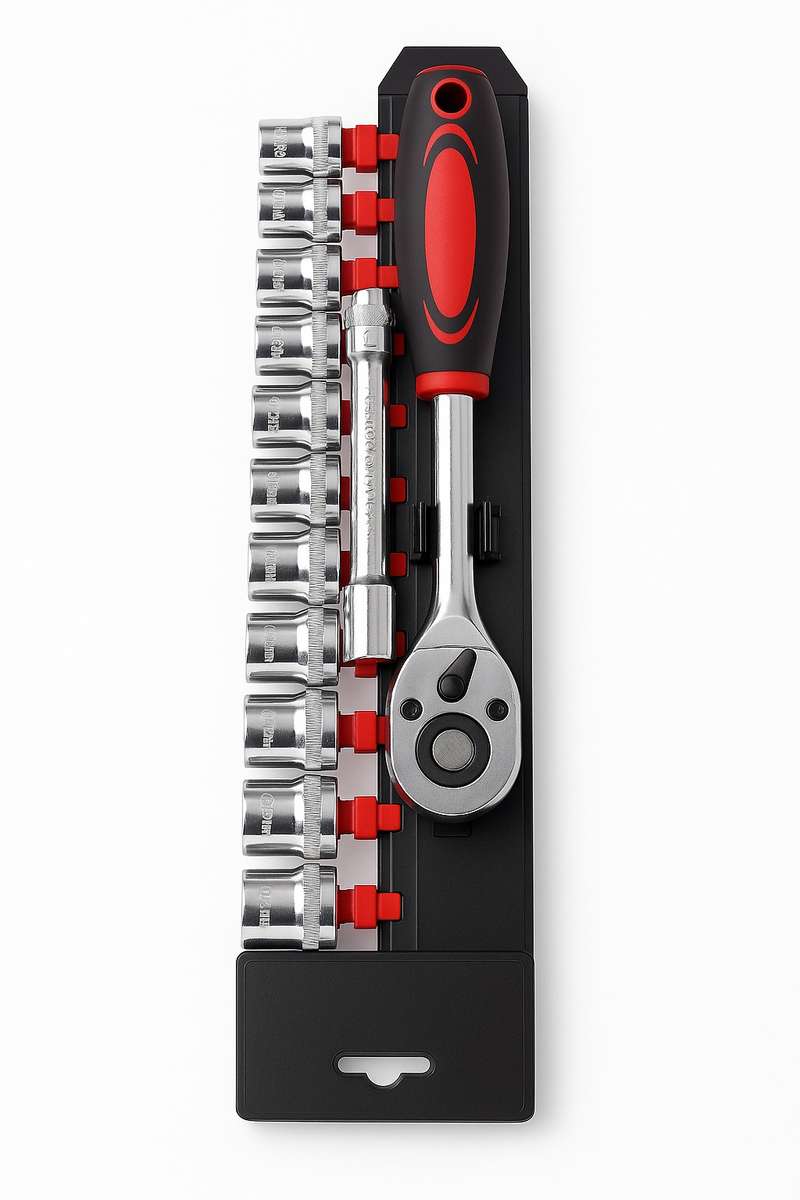 12 Piece 1/2" Socket & Ratchet Set with Extension Bar