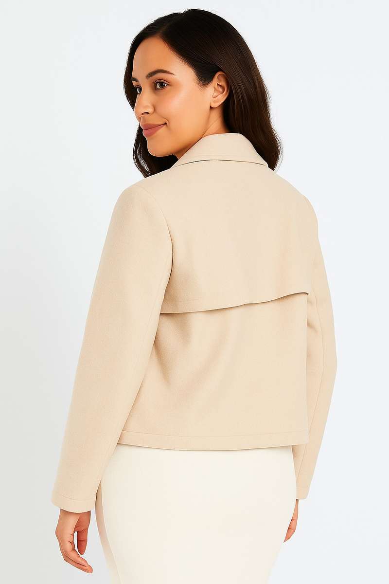 Branded Bunny Melton Trench Winter Jacket