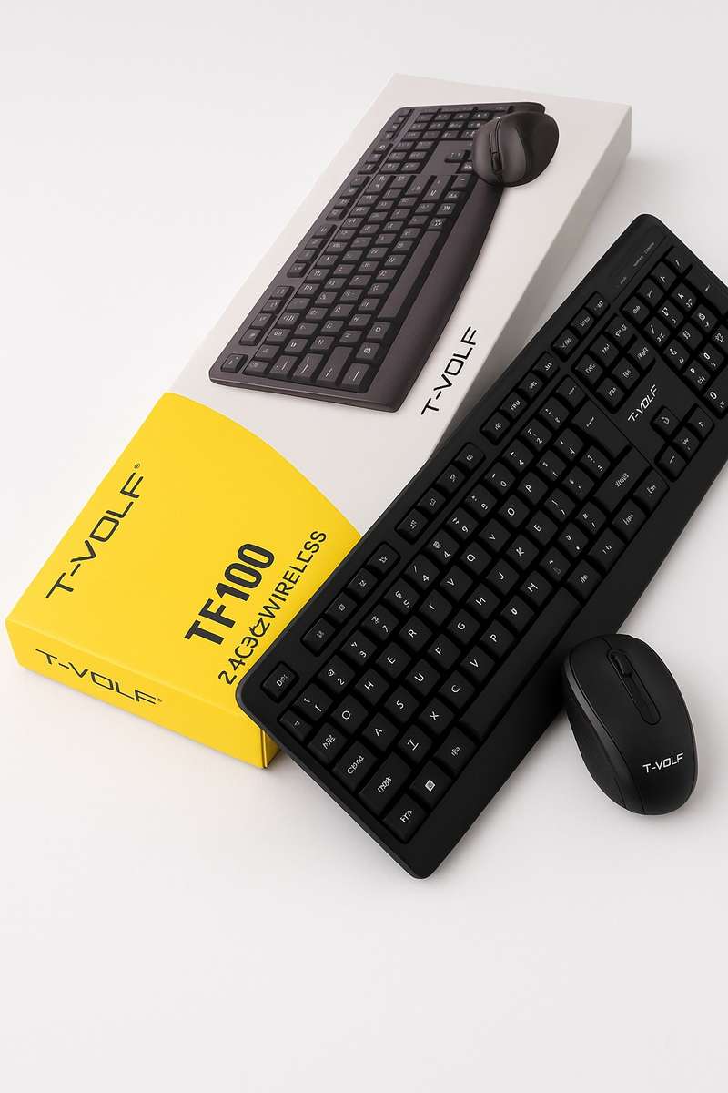 T-WOLF TF-100 2.4G Bluetooth Office Wireless Keyboard and Mouse Set