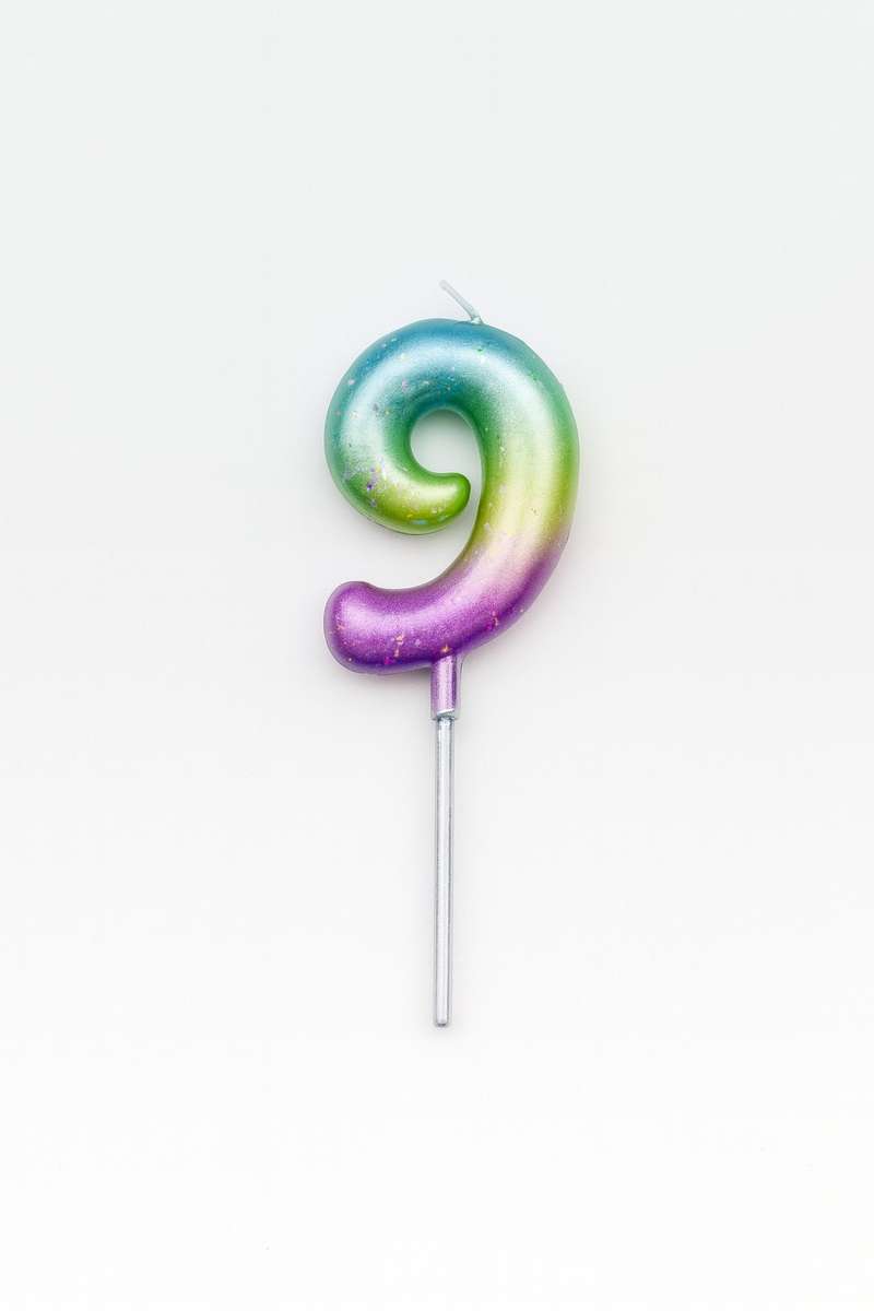 Magical Number 0 to 9 Balloon Birthday Candle