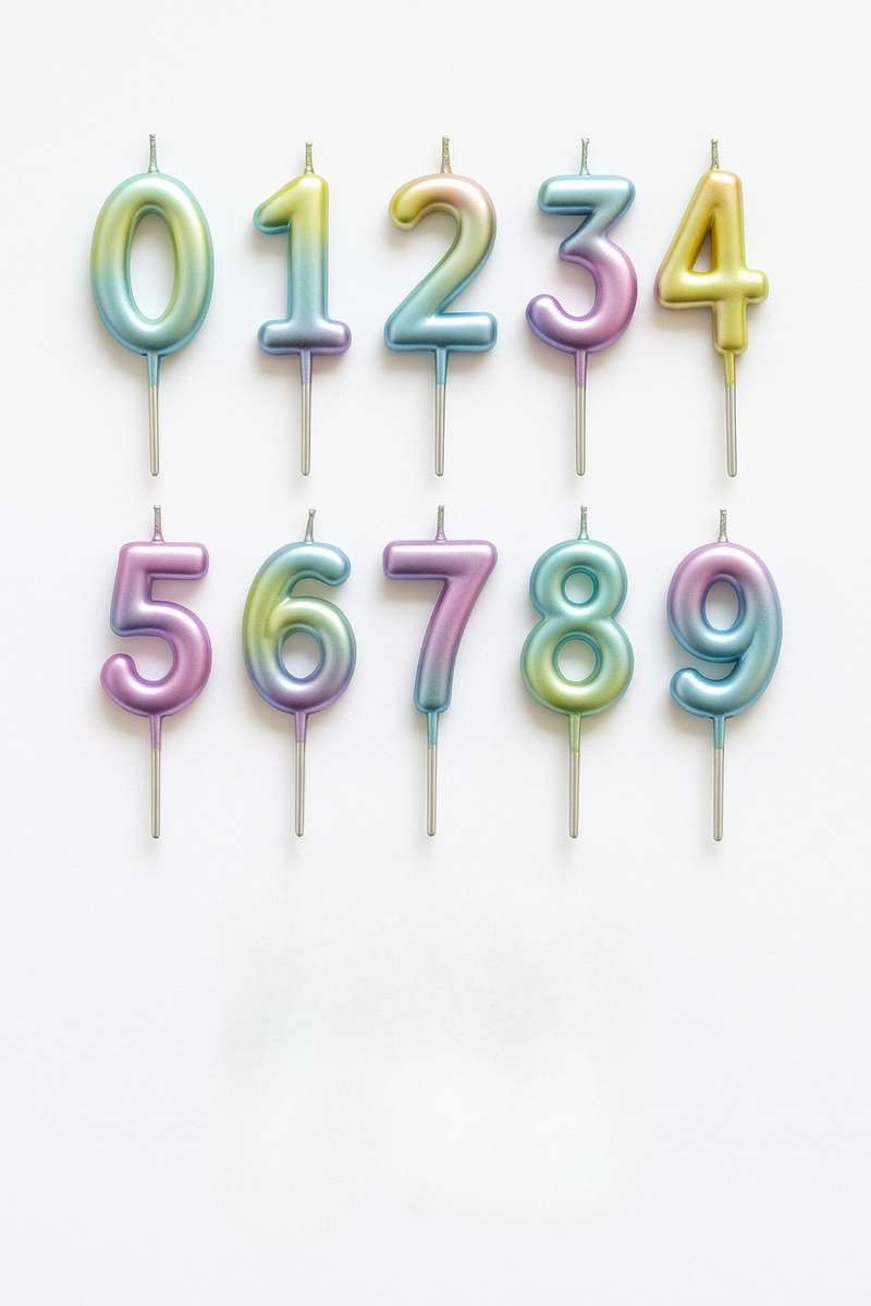 Magical Number 0 to 9 Balloon Birthday Candle