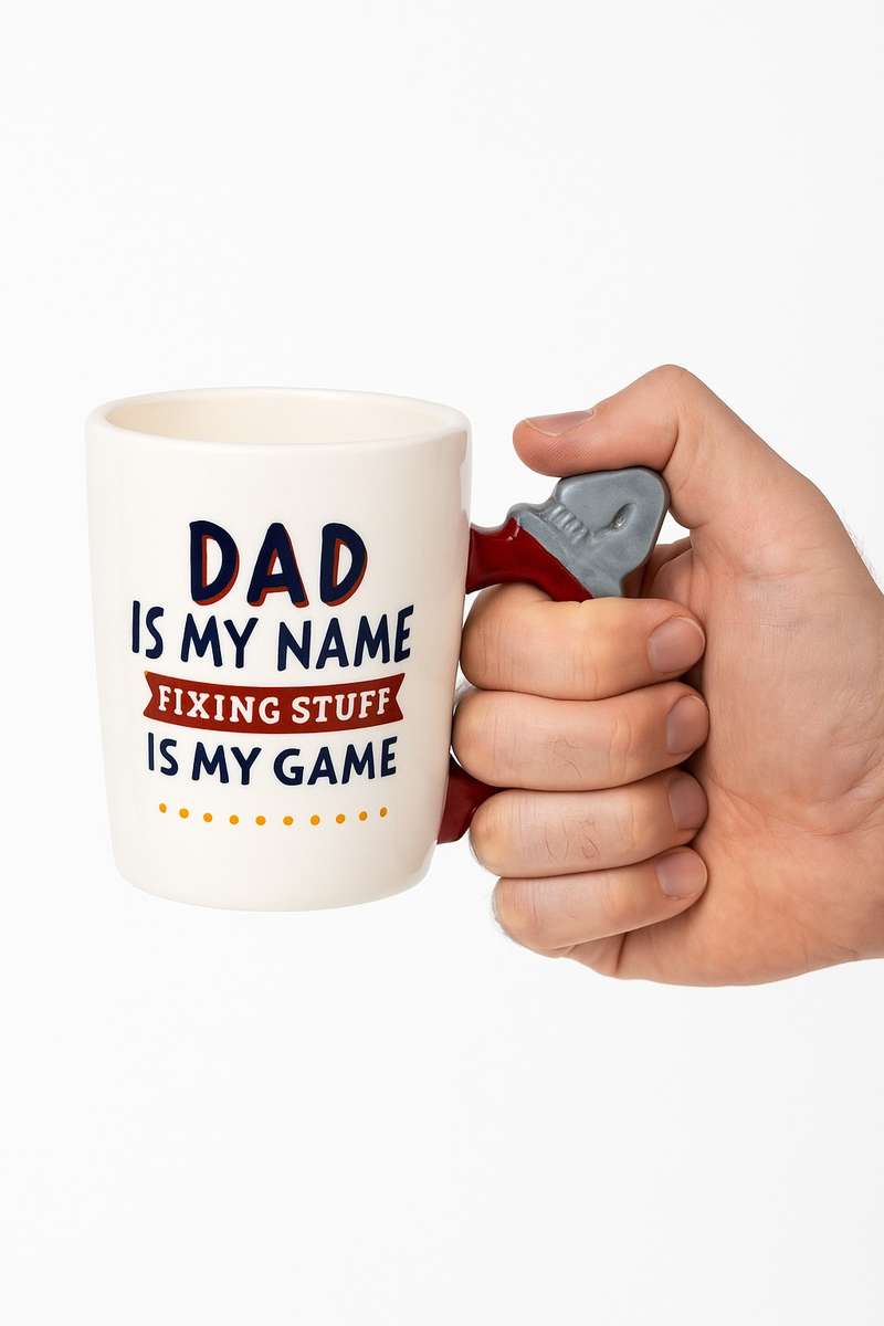 Senza® Slogan 350ml Ceramic Coffee Mug for Dad