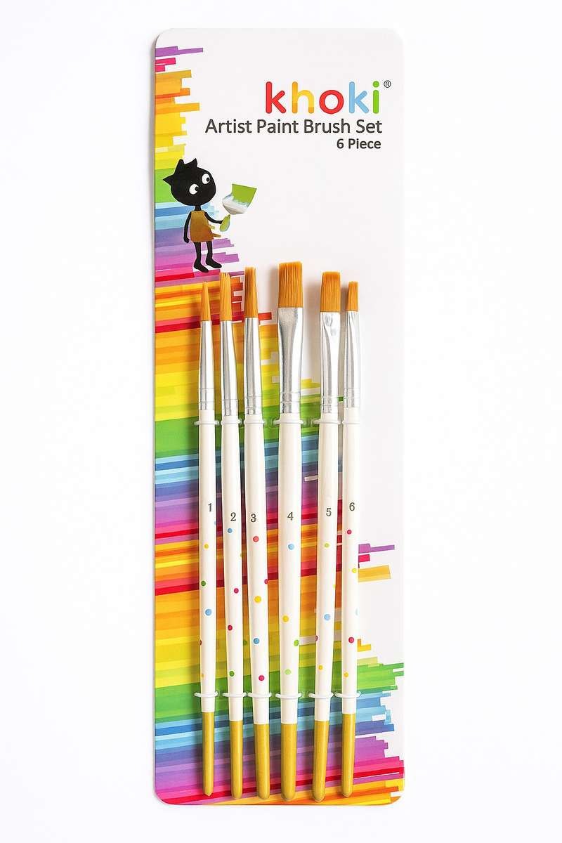 Khoki Artist Paint Brush Set 6 Piece